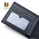 GUSKI French brand wallet men's genuine leather short wallet casual card bag many high-end birthday gifts for boyfriend and husband 860010-1 black/[counter gift box] free ghostwriting greeting card printing photo