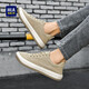 Hailan Home (HLA) Herrenschuhe Klassiker atmungsaktueller lässiger Leinwand Herren-Leichtgewicht und vielseitige Nicht-Schlupf-Stoffschuhe Khaki 41