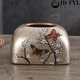 Caja de pañuelos de cerámica Ligera Luz de cartón Luxury Cardboard Hogar Europeo Ornamento Europeo Se creatividad de estilo servilleta 1047 Estilo de flores azules oriole