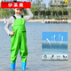 Chuji children's water play one-piece waders kindergarten waterproof clothes for catching sea equipment for men and women to catch fish and wade in the rain Children's yellow overalls thickened version - with M M22 size shoe inner length 13c