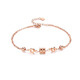 DL 1998 Color Gold Bracelet 18K Gold Rose Gold Small Waist Bracelet Women AU750 Double Layer Valentine's Day Gift Rose Gold Small Waist Bracelet (Double Layer)