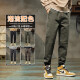 Jeanswest Pantalones casuales para hombres 2025 Primavera y otoño New Elastic Wisting Ating Sport Loose Sport Nine Part Summer Men 689 Camel + 689 Negro Regular XL 130-150Jin [Jin equivale a 0.5 kg]