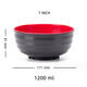 Guorui Xinde black and red two-color melamine plastic tableware for restaurants and canteens with spicy soup bowls with printable 7-inch threaded noodle bowls