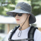 BANDICOOT sun hat men's sun protection hat summer sun hat foldable outdoor fishing and mountaineering hat breathable fisherman hat female gray