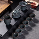Longquan celadon high-end tea set Ge kiln iron tire ice crack open piece home reception tea pot tea cup set gift box iron tire fixed pot tea set 10 pieces gift box