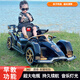Maternal and infant children's electric go-kart four-wheeled car that can sit for men, women, babies and adults, double remote control racing drift toy car, shiny yellow + 12V9 battery + parent-child leather seat + drift, electric drive, Bluetooth music and lighting