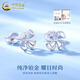China Gold (CHINA GOLD) four-leaf clover earrings PT950 platinum new style earrings for women, light luxury Valentine's Day birthday gift for girlfriend and wife PT950 platinum four-leaf clover earrings, about 1.3g