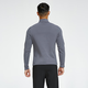 SOSOLEMON autumn and winter velvet sports sweatshirt men's stand collar half zip warm training cycling tennis fitness running long-sleeved top dark gray L