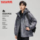 Duck King Yibo star's same style winter men's short down jacket hooded workwear thickened warm casual jacket trend