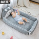 Zhijiangge cute crib-in-bed baby multi-functional bionic bb bed newborn portable foldable anti-pressure children's bed bed-in-bed-Pikachu style + pillow