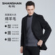 SHANSHAN杉杉羊毛双面呢毛呢大衣男士中青年冬季中长款商务厚款呢子外套男 99黑色H725N6608A M(170/88A)