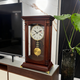 Honghe New Chinese Table Clock Copper Spring Movement Mechanical Table Clock Retro Simple Solid Wood Clock Time Living Room Ornament Toon Wood, New Gold Base 56cm Color Affected by Light Arabic Dial