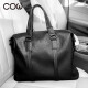 French COW Briefcase Men's Business Men's Bag Fashion Casual Handbag Men's Crossbody Bag Travel Bag Shoulder Backpack Computer Bag C-9888 Black