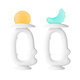 Boboduck small month old teether baby molar stick baby silicone bite Loco chew comfort toy 0-6 months small month old teether sun + moon style 2 pack