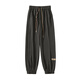Fett große Größenschneiderhosen für Männer Ins Modemarke Herbst Dünne lose Beinhosen Waffelhosen Freizeithosen Männer K1049 Schwarz 2xl [150-1170jin [Jin gleich 0,5 kg]]