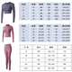 LULULMCCTN Yoga Wear Suit Women's Tight Slimming Seamless Pilates Professional Training Fitness Wear Morning Running Sports Suit Bean Paste Powder + Bean Paste Powder + Sea Rock Gray L