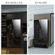 BAIKAILUN double-door double-temperature red wine cabinet mirror glass double-door constant temperature wine cabinet embedded home living room refrigerator moisturizing large-capacity office tea liquor beverage display cabinet 1.78 meters high丨Dual-temperature mirror丨Double ice bar model 320L thin model