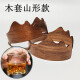 腾翰嘉新品玻璃水杯防烫杯套防滑套耐热隔热圈手持竹木制中式公道杯握把 咖啡色木套6630款