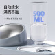 Huayuan Pet Tools (hoopet) Cat Bowl Double Bowl Automatic Drinking Water Dog Bowl Dog Bowl Food Bowl Rice Bowl Stainless Steel Cat Food Pet Drinking Water Cat Supplies Haze Gray Blue-Feeding and Watering