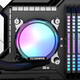 TCOMAS titanium tantalum SJ-A080 360 black integrated CPU water cooling radiator large cold head thickened cold exhaust fan ARGB light effect supports intel/AMD