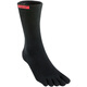 Injinji toe socks long tube regular thickness coolmax quick-drying socks running sports fitness tabi socks black M(40.5-44)