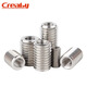 Creaby stainless steel internal and external thread nut conversion nut thread sleeve screw thread sheath slotted M8*1.25*M12*1.5*12L (2 pieces