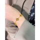 Canbei's new 18K gold four-leaf clover bracelet for women with laser five-flowered and adjustable five-leaf clover as a gift to your girlfriend