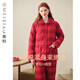 American Standard Mall's same style three-layer thickened cotton couple's pajamas for women, autumn and winter red product, zodiac year, cotton home clothes for men, Chinese red-women's L