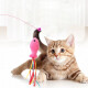 Hanhan Paradise Cat Funny Stick Small Fish Style Extension Rod 90cm Cat Toy Long Rod Metal Boom Steel Wire Feather Cat Funny Stick Cat Teeth Play Stick Interactive Kitten Toy Cat Flirting Device