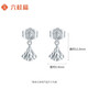 Liuguifu Jewelry Platinum Earrings Women's PT950 Earrings Smart Skirt Sparkling Earrings Birthday Gift 1.60g