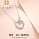 Falling Flowers and Crying Spring Platinum Necklace Women's New Platinum Diamond Mobius Pendant Chinese Valentine's Day Gift for Girlfriend Platinum Necklace
