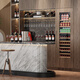 BAIKAILUN seamlessly embedded wine cabinet custom door refrigerator cabinet fully hidden beverage tea cabinet thermostatic cabinet fully embedded ice bar thermostatic wine cabinet light luxury home refrigerator multi-function display cabinet first-level energy efficiency | single temperature | ice bar style 150L custom cabinet door