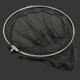 Double line folding stainless steel net head, fishing net head, folding fish net bag, fishing gear net, fishing net accessories, black dense eye 40cm, foldable net head