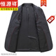 Hengyuanxiang wool suit men's suit business casual men's jacket suit wedding work professional slim formal suit gray 175