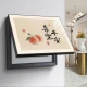 Wooden Ding Ding electric meter box decorative painting horizontal version without punching modern minimalist porch creative wall mural new Chinese style decorative painting D type peace and joy-50cm*40cm