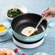 Aistar hot pot non-stick clear soup hot pot household table shabu-shabu pot easy one pot multi-purpose large capacity open flame electromagnetic universal Yunduomao non-stick hot pot 28cm