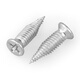 Huxin light steel keel special screws flat head self-tapping screws countersunk head small fat nails ceiling decoration fixing screws 1000 pieces (2 boxes)