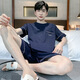 Modal men's pajamas men's summer 2025 new short-sleeved home clothing men's boys and teenagers summer summer large size H HDE-9930 L single size