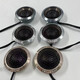 TELUNSHI car audio modified tweeter, car tweeter speaker, silk dome tweeter, aluminum alloy shell with capacitor, universal type, gun color, tweeter head/pair (with capacitor + bracket)