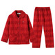 American Standard Mall's same style three-layer thickened cotton couple's pajamas for women, autumn and winter red product, zodiac year, cotton home clothes for men, Chinese red-women's L