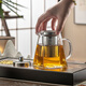 Genasi glass teapot tea water separation office home brewing tea artifact stainless steel filter Kung Fu tea set
