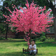 Flower e flow simulated peach blossom tree cherry blossom tree simulated plant fake tree large living room hotel fake flower ceiling wedding window decoration (extended shape) 2 meters high and 1.5 meters long