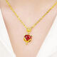Sui Yu Xian Salt Necklace for Women Phoenix Peacock Gold Pendant Beads Jewelry Gift for Couples Phoenix Ruby + Necklace