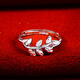 Yuan Shengfu's new PT950 fresh and fashionable leaf platinum ring, versatile platinum ring for women, 2.98g