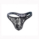Zi Jiafu sexy underwear men's sexy underwear lace transparent thong men's sexy underwear small underwear black XL