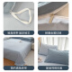 Dynasty Furniture Four-piece Set Solid Color Washed Double Bedding Quilt Cover Sheets 1.5/1.8 Meter Bed Moonlight Mist Blue