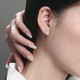 Safir platinum earrings for women, PT950 platinum letter T earrings, simple and stylish pair, about 1.85 grams