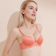 Urban Beauty Underwear Women's Spring and Summer Glossy Push-Up Comfortable Back Three-Breasted Bra 1B0637 Sunshine Orange 36/80B Cup