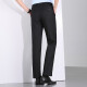 Red bean trousers men's business casual simple fashionable back pocket embroidered men's trousers S5 black 34
