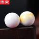 SNQP raw ore non-optimized white flower honey single beads white beeswax round beads amber gold porcelain white loose gold beads 6MM carefully selected each bead